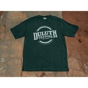 Duluth Trading Co Men's Relaxed Fit Longtail Logo T Hunter Green Size Medium
